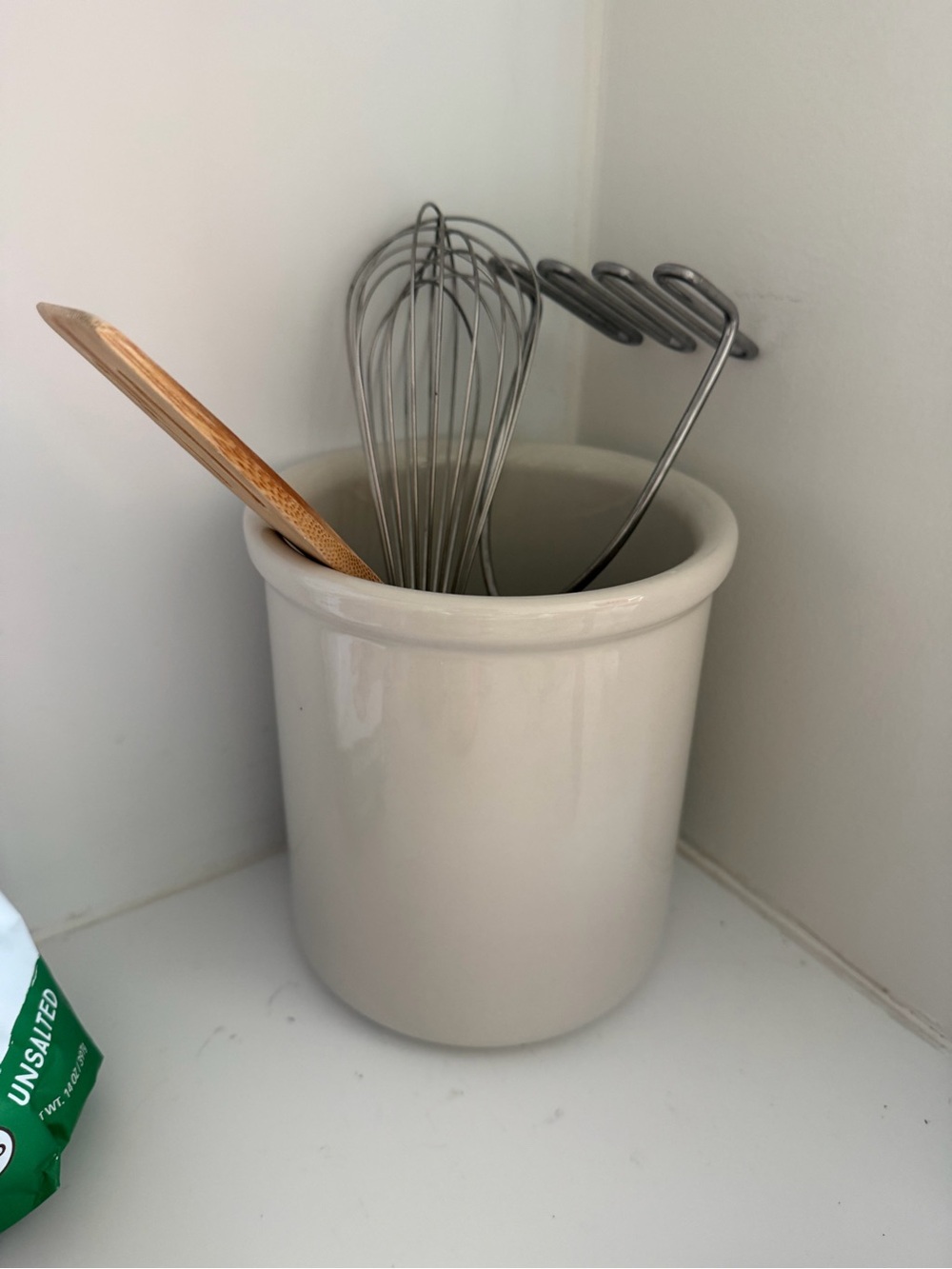 NEW Williams Sonoma STURDY Ceramic Utensil Crock - Kitchen Canister